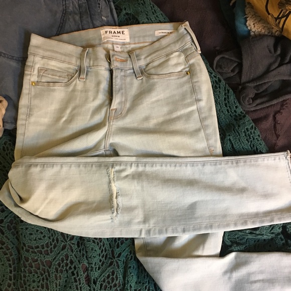 Frame Denim Denim - Frame light distressed denim Frame Denim Denim - Frame light distressed denim